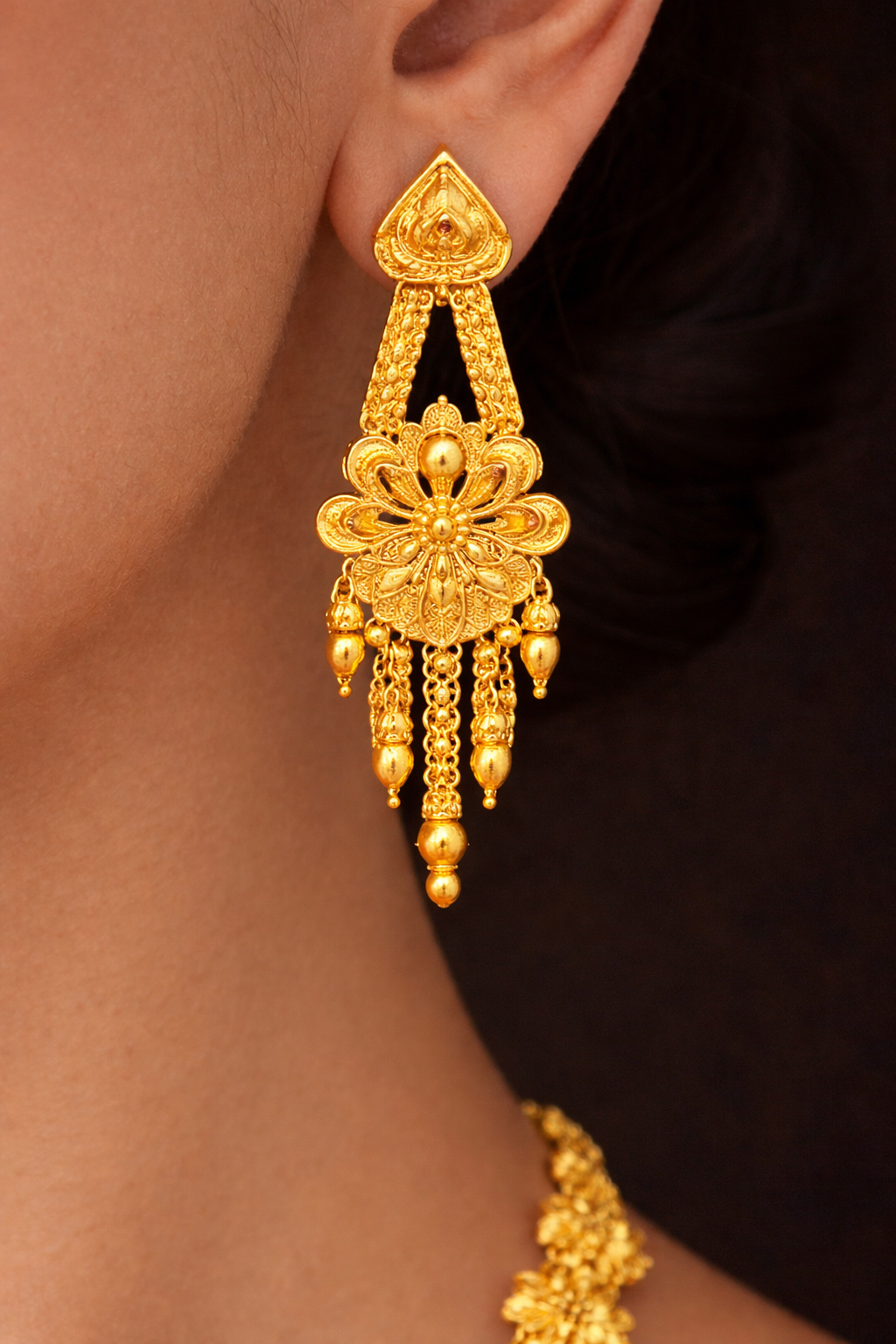 Sacred Floral Temple Gold Necklace