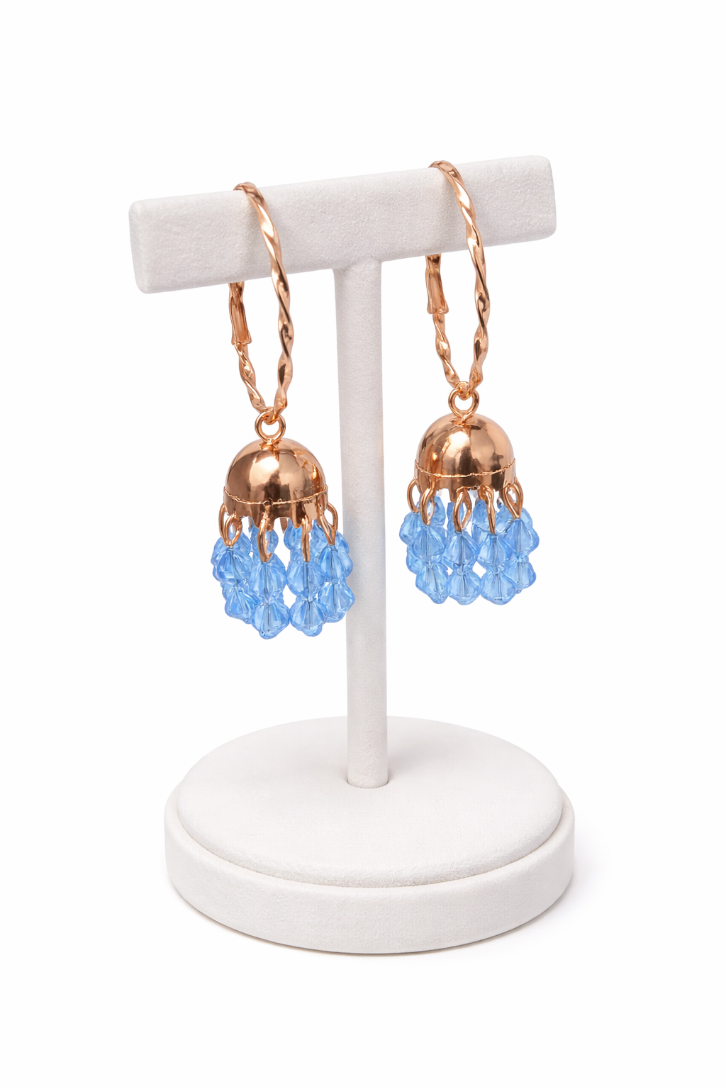 Sky Bloom Rose Gold Drop Earrings