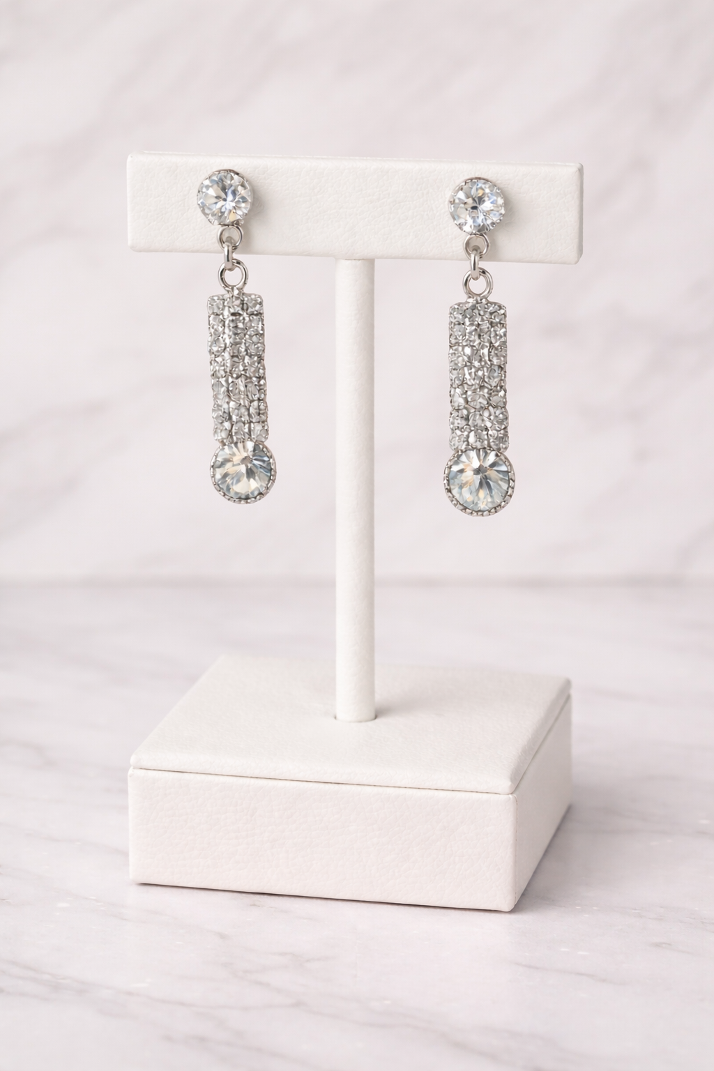 Crystal Cascade Elegance Drop Earrings