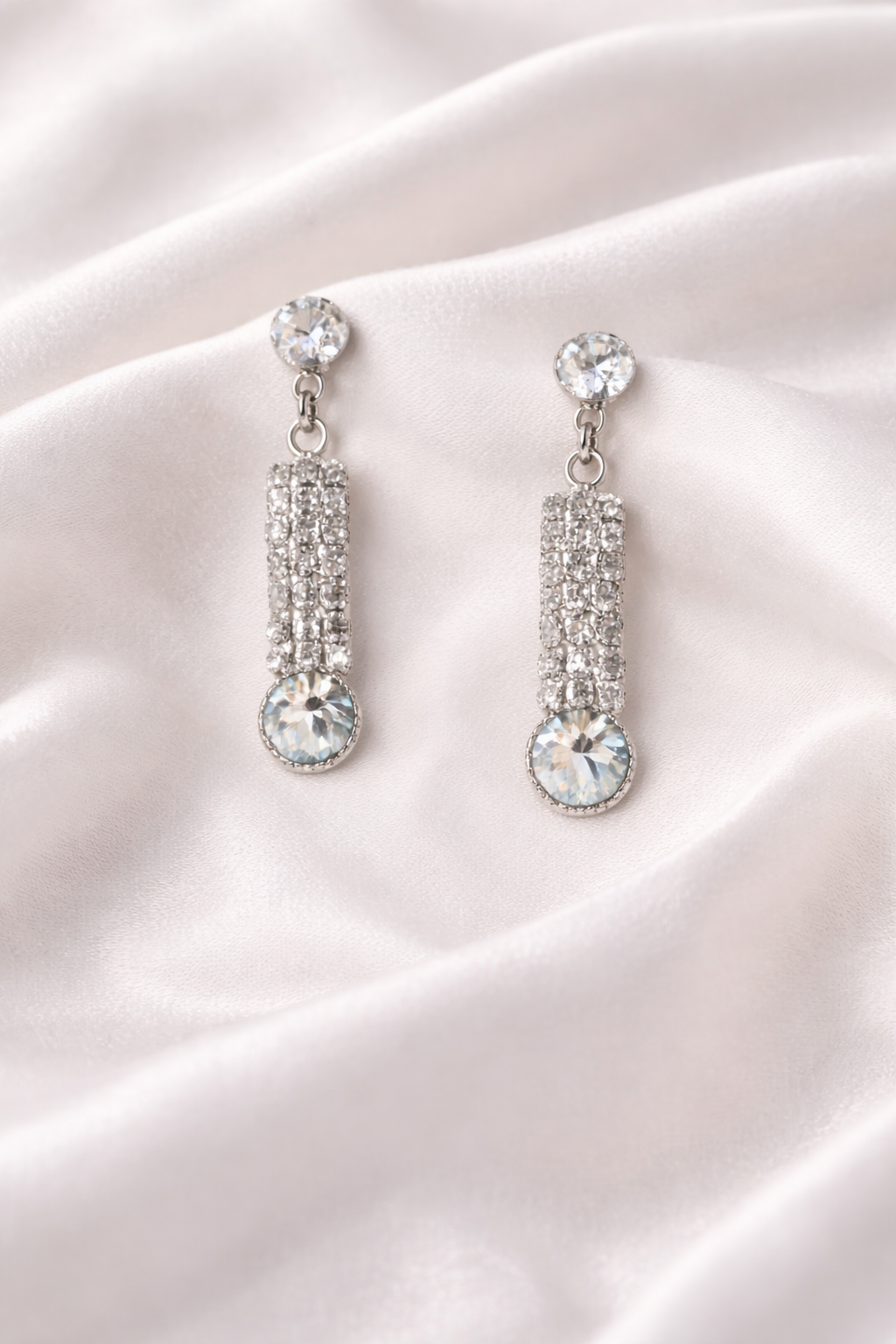 Crystal Cascade Elegance Drop Earrings