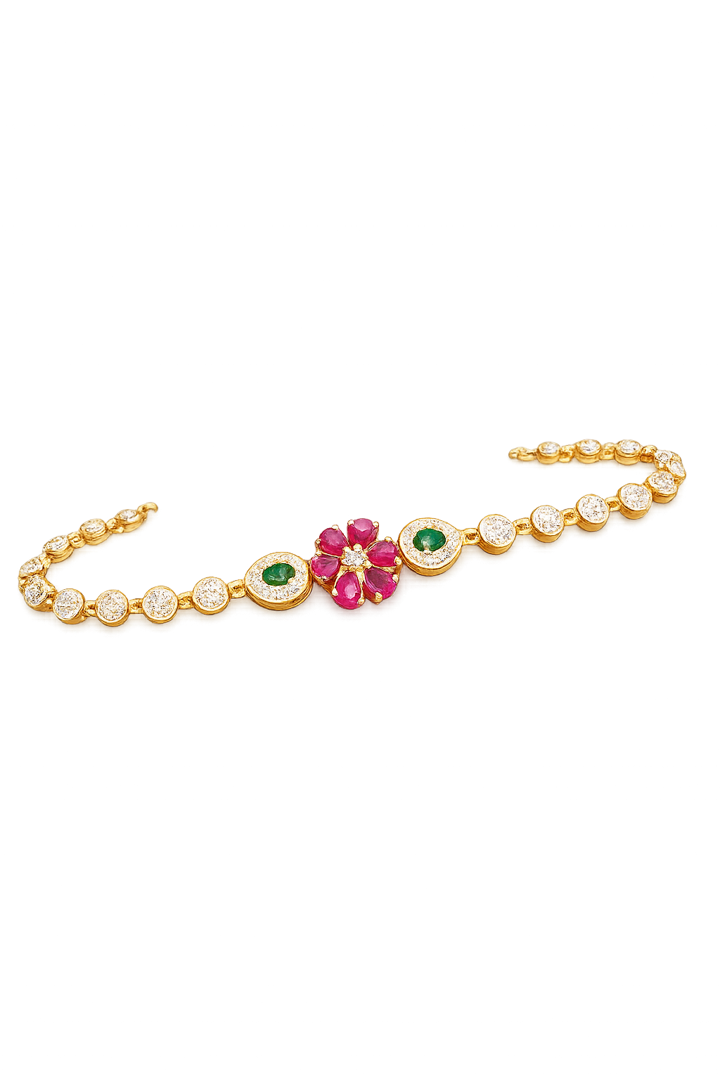 Ruby Flower Luxe Bracelet