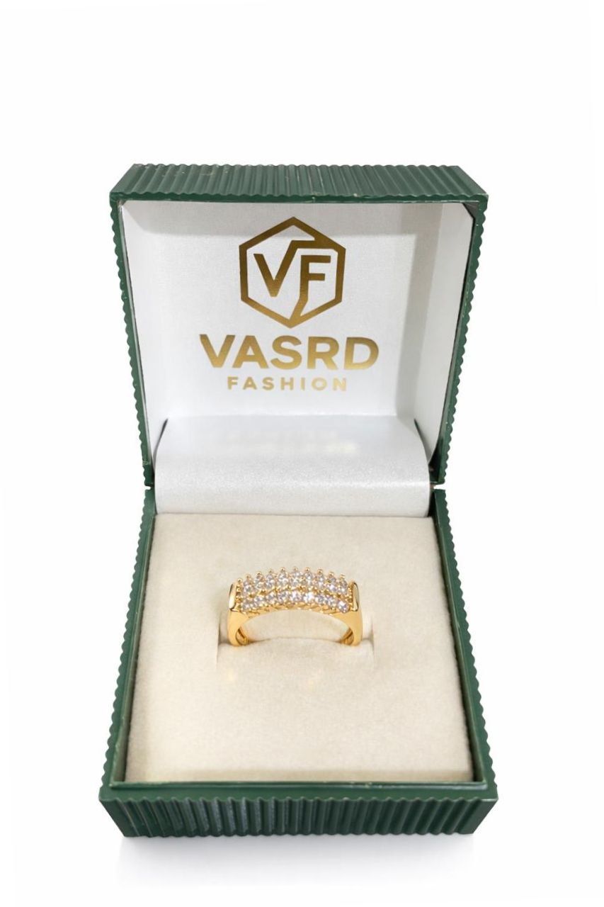 Premium Finish Gold-Plated American Diamond Ring