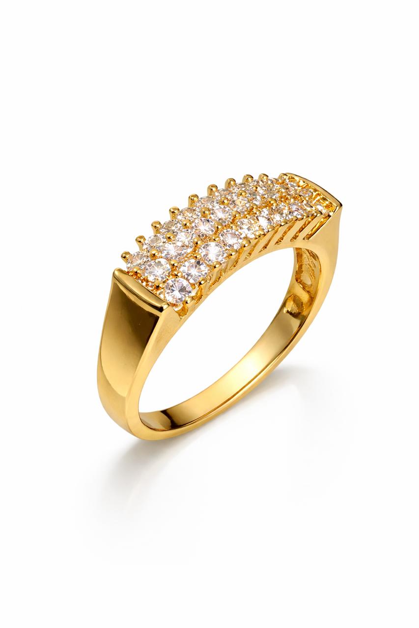 Premium Finish Gold-Plated American Diamond Ring