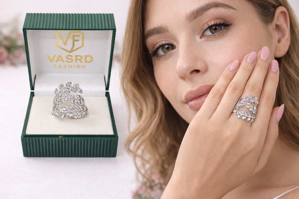 Diamond Vine Statement Ring