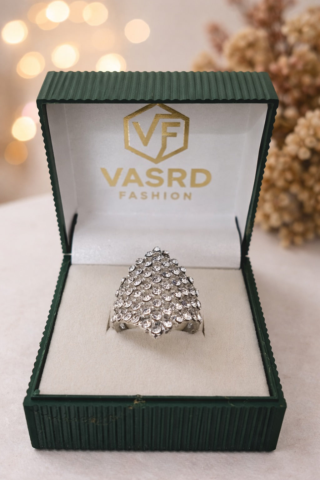 Diamond Studded Statement Ring