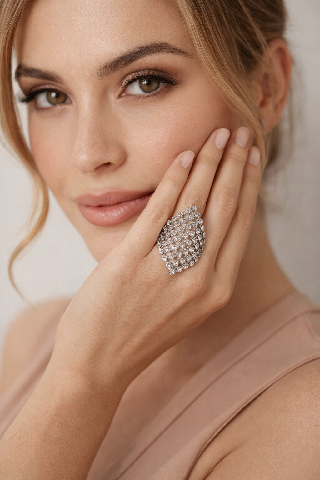 Diamond Studded Statement Ring