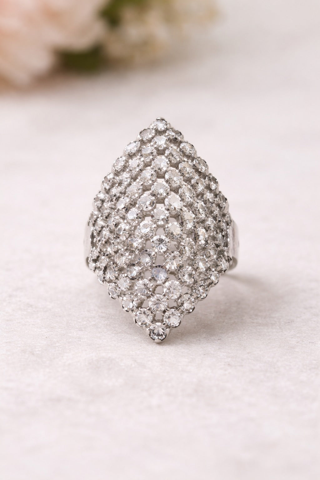 Diamond Studded Statement Ring