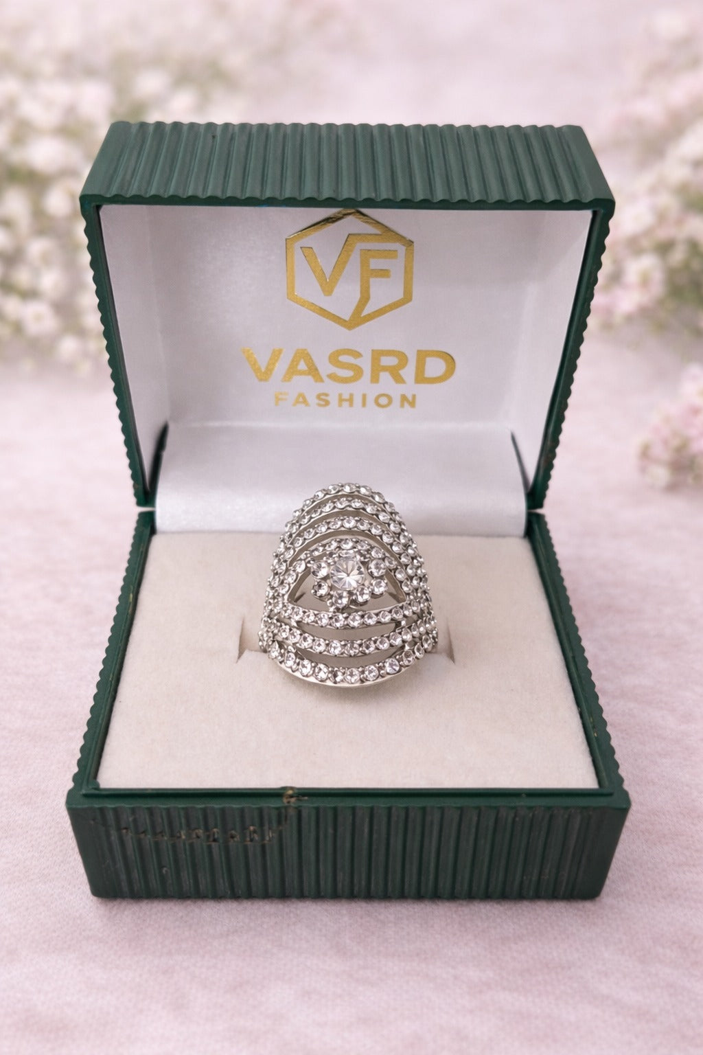 Diamond Oval Statement Ring