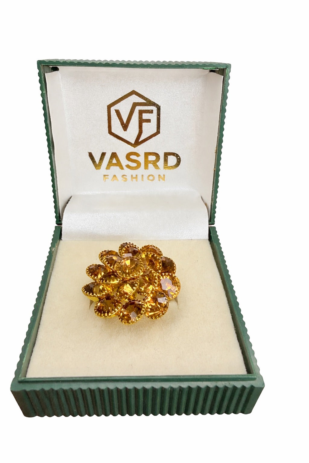 Golden Bloom Statement Ring