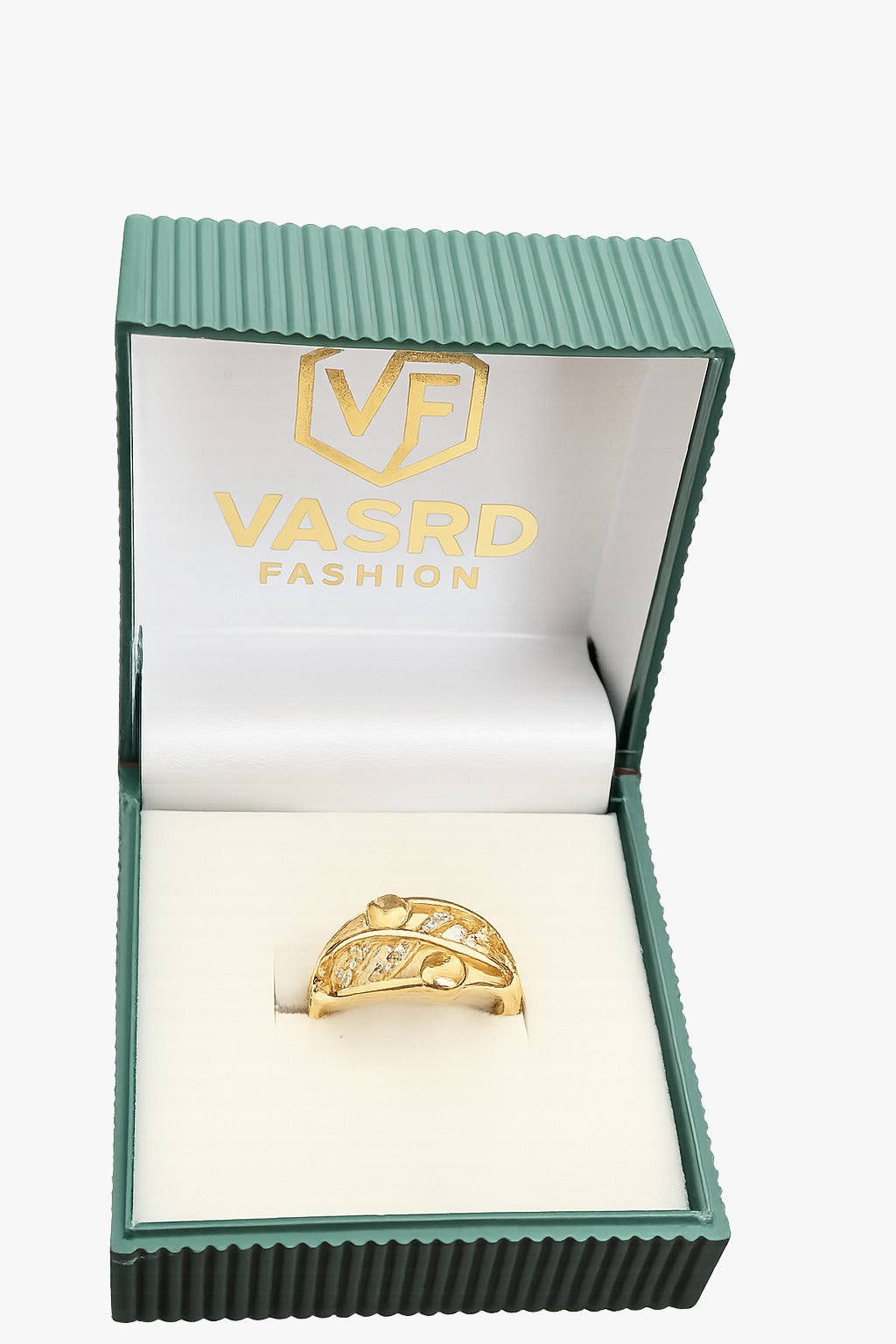 Royal Curve Gold Diamond Band Ring