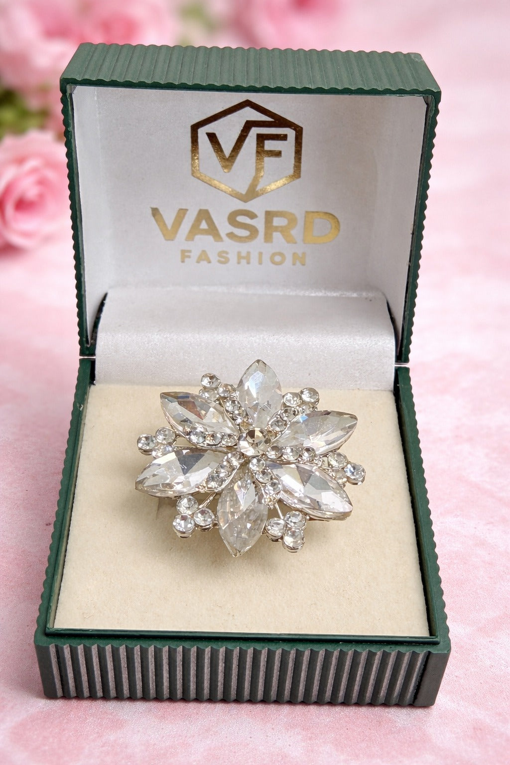 Crystal Bloom Statement Ring