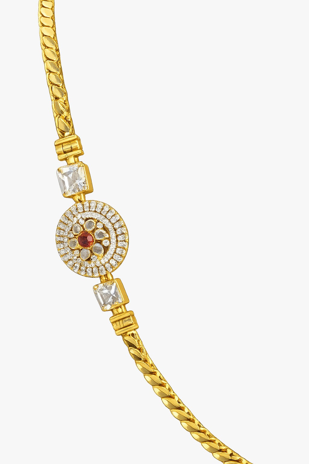 Royal Ruby Charm Gold-Plated Necklace