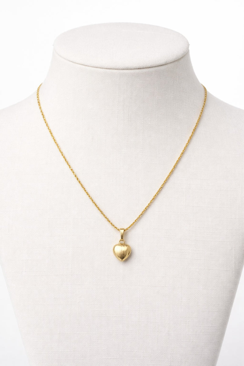 Minimal Heart Pendant Gold-Finish Necklace | Elegant Daily Wear Jewellery