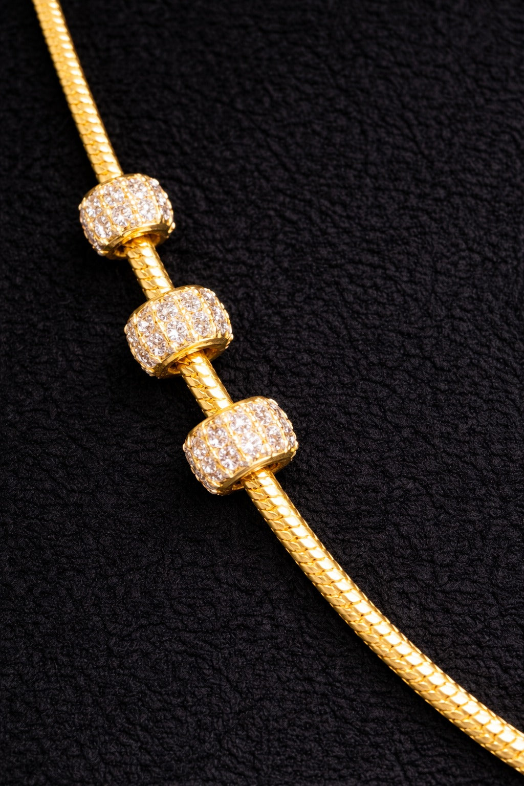 Minimal Gold-Finish Beaded Necklace | Elegant Daily Wear Chain