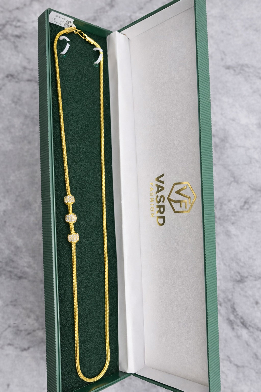 Minimal Gold-Finish Beaded Necklace | Elegant Daily Wear Chain