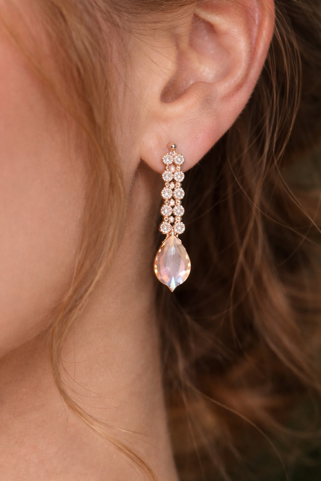 Royal Crystal Fringe Choker Necklace Set with Matching Earrings