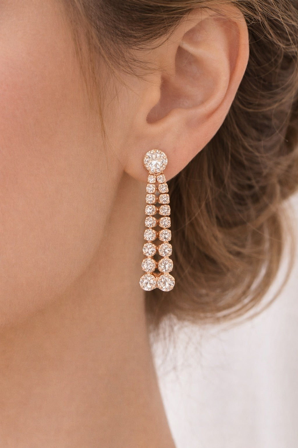 Golden Radiance Crystal Drop Choker Jewelry Set