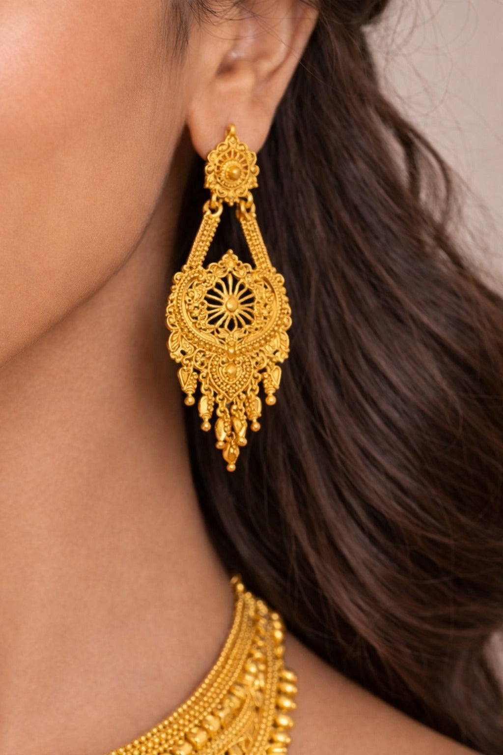 Royal Maharani Heritage Gold Necklace Set