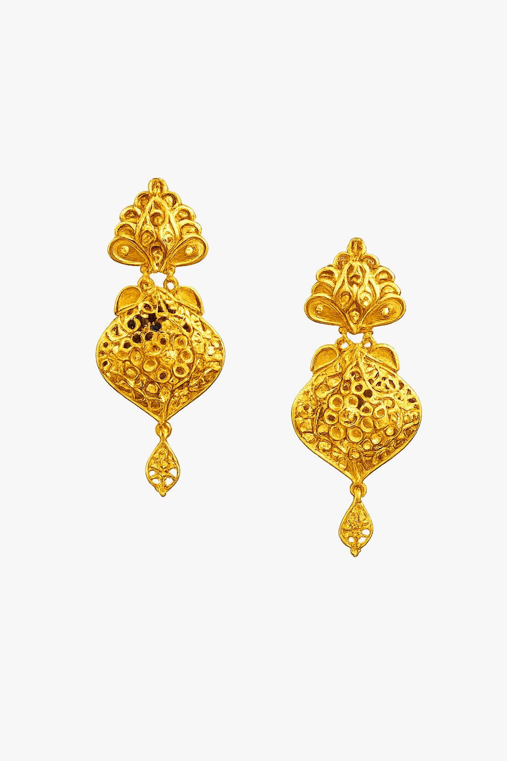 Royal Filigree Floral Gold Necklace Set