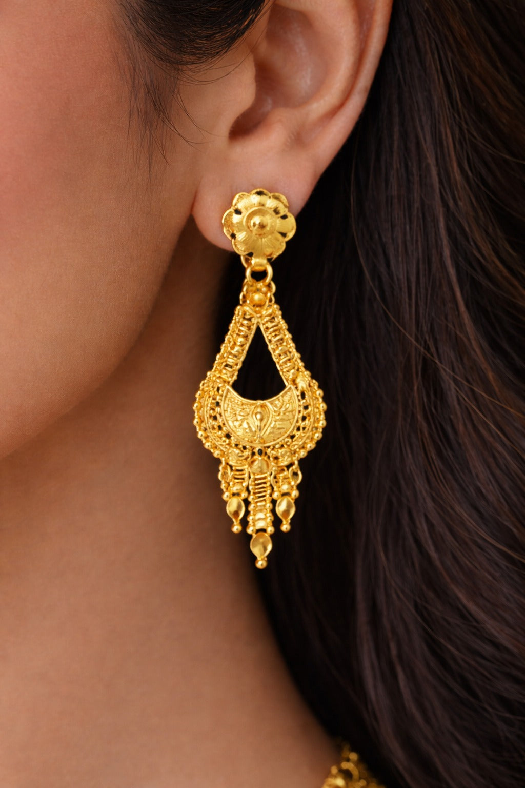 Rajwadi Heritage Gold Necklace & Earrings Set