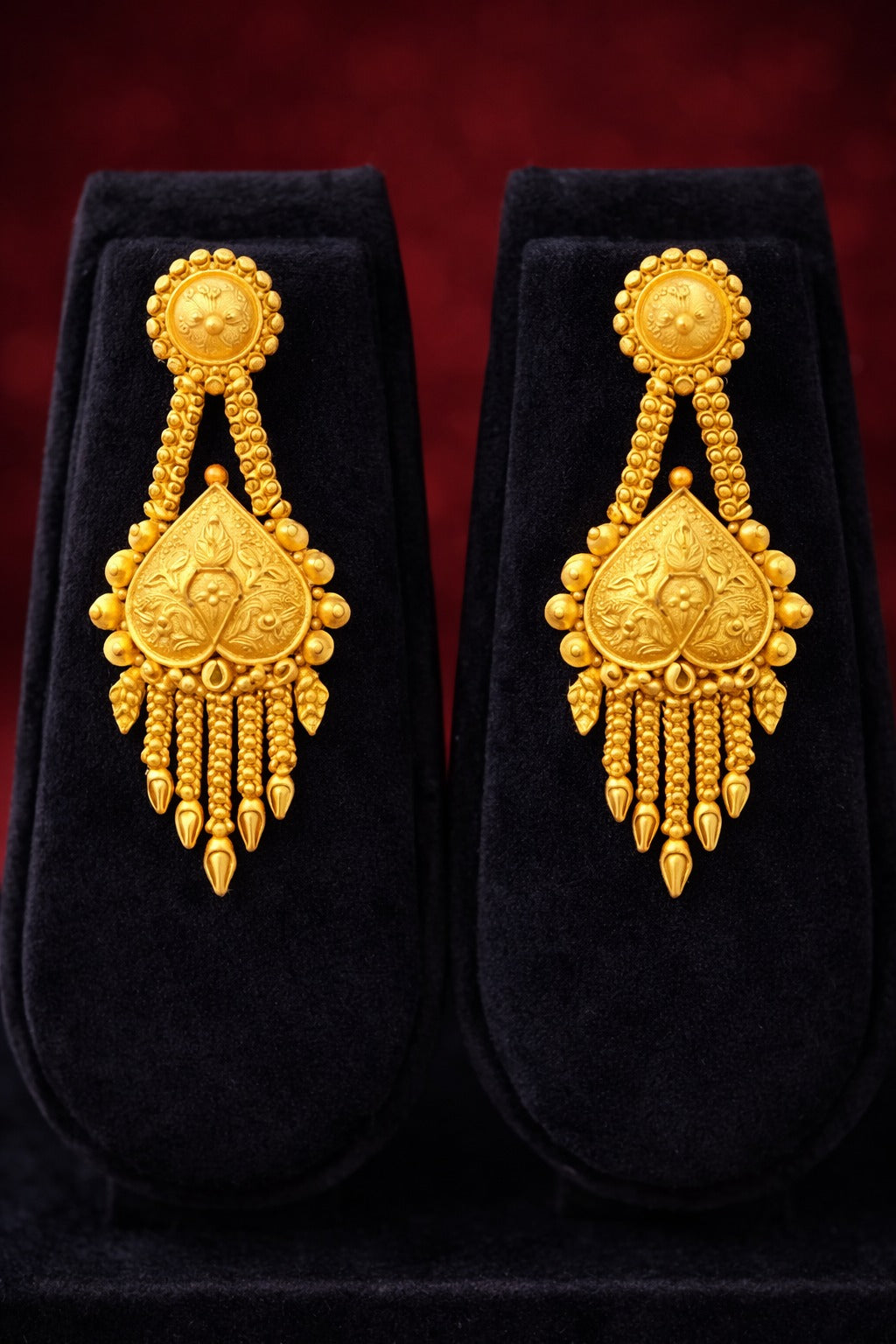 Rajwadi Peacock Motif Gold Necklace & Earrings Set