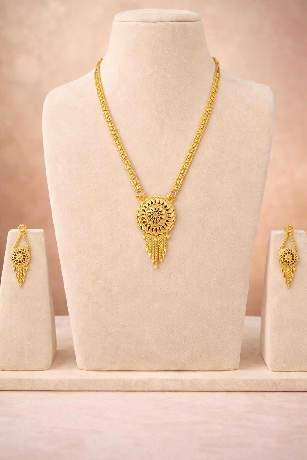 Golden Spiral Elegance Necklace Set