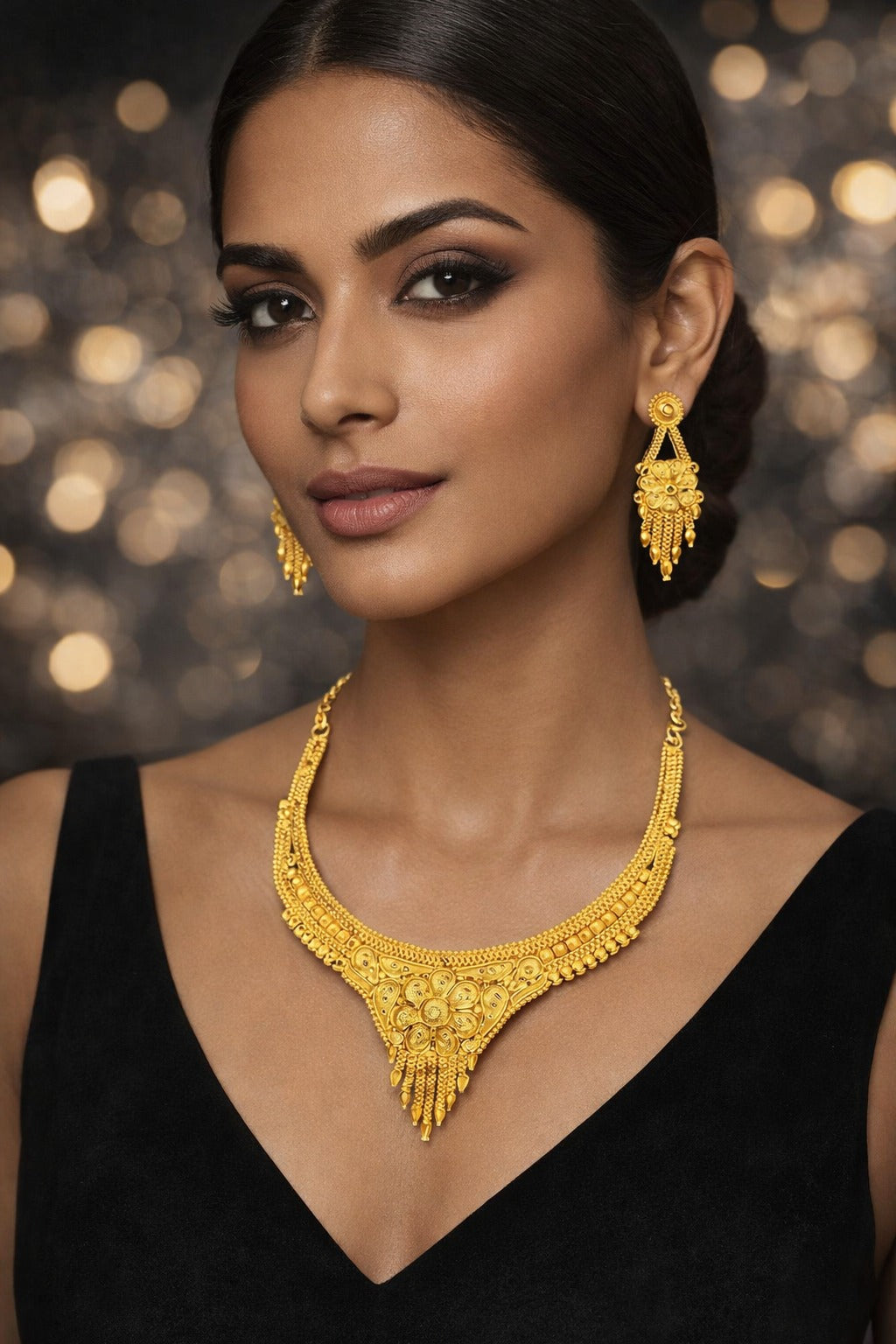 Timeless Floral Majesty Necklace Set