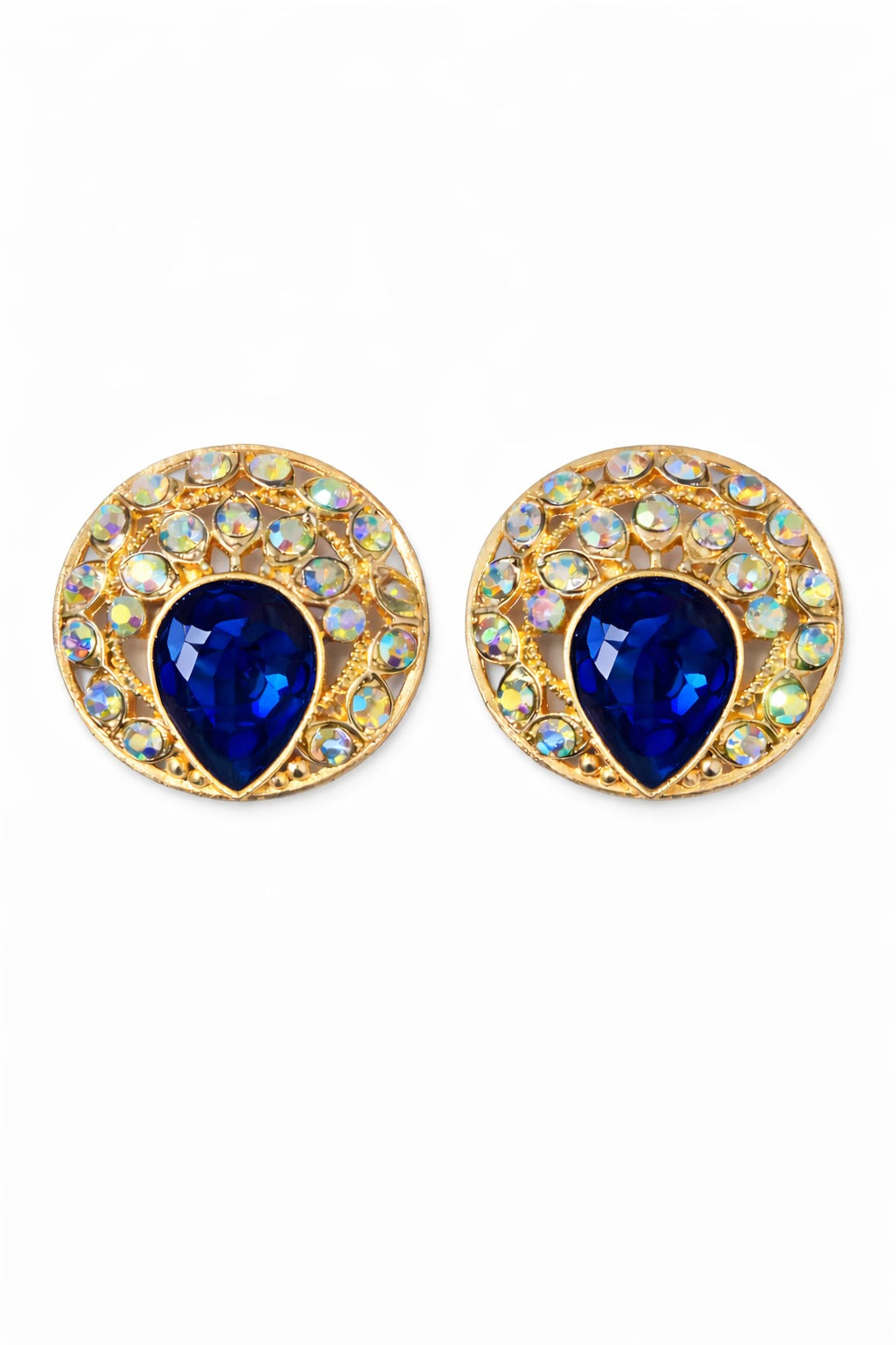 Royal Sapphire Aura Stud Earrings