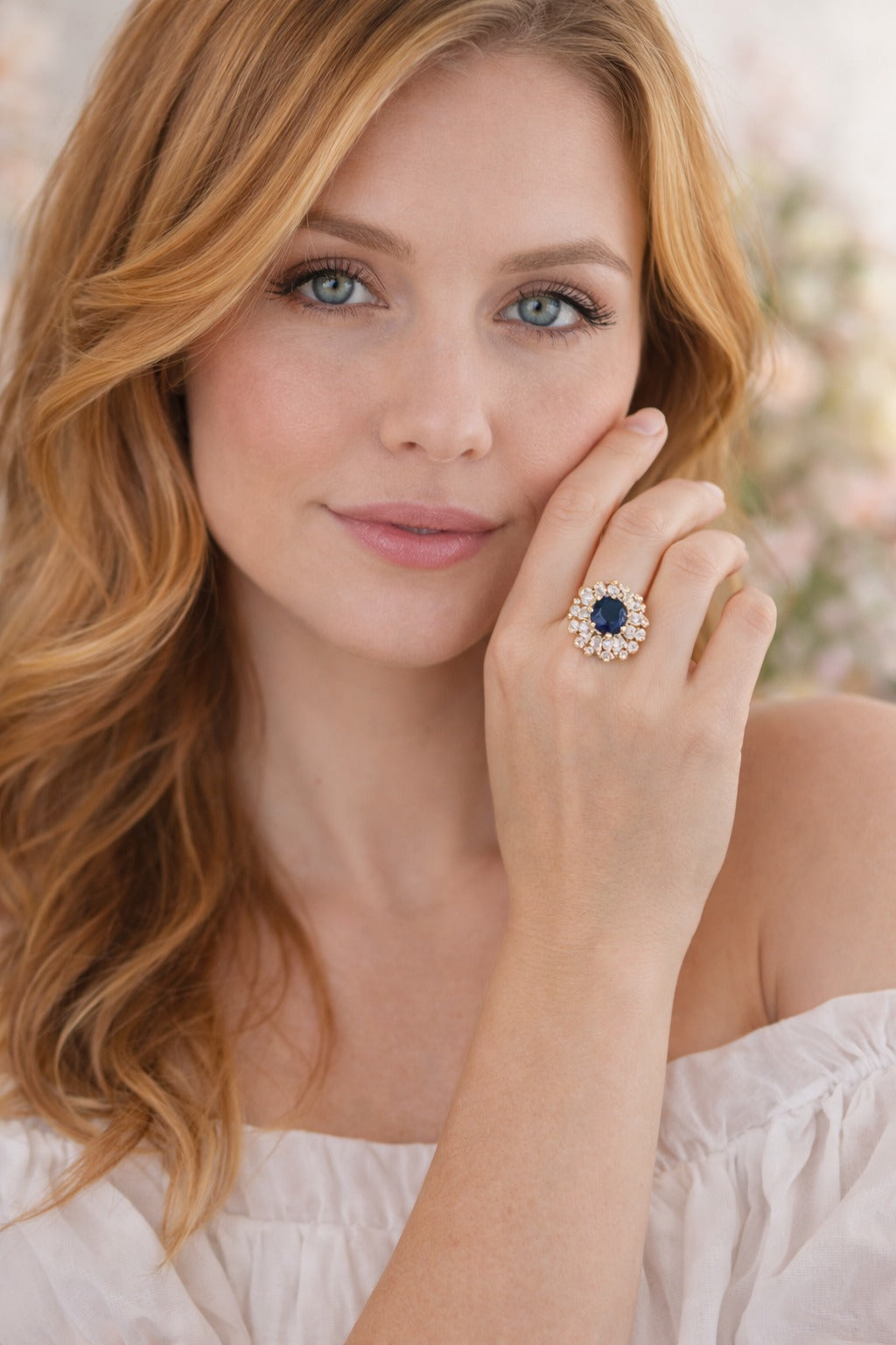 Royal Sapphire Blossom Ring