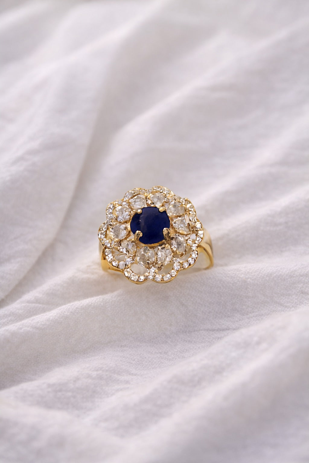 Royal Sapphire Blossom Ring