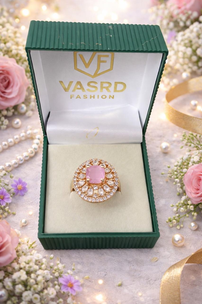 Blush Radiance Halo Ring