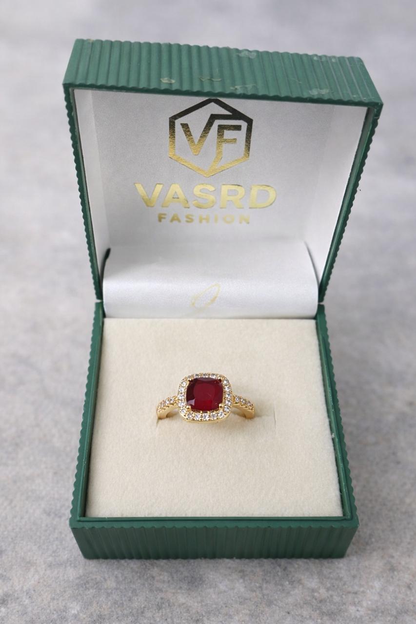 Regal Ruby Glow Gold Ring