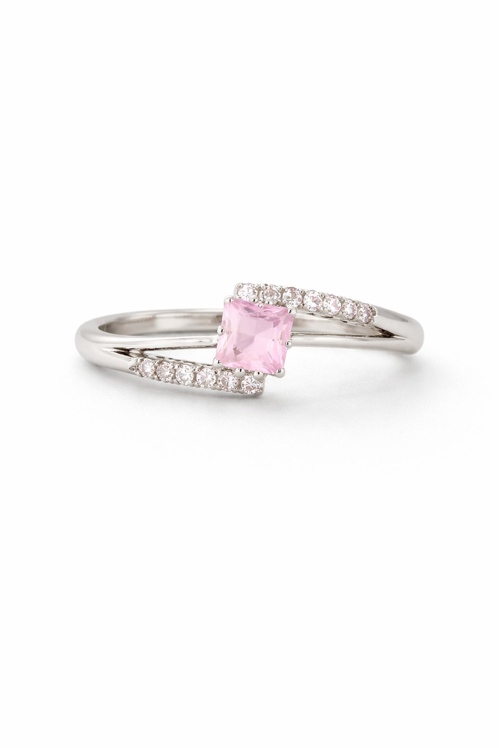 VASRD Minimalist Pink Stone Designer Ring